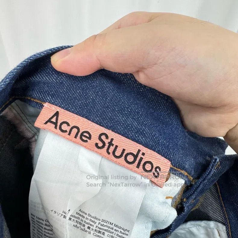 Acne Studios Acne Studios 2021M Fit Leather Patch Jeans Size US 31 - 7 Thumbnail