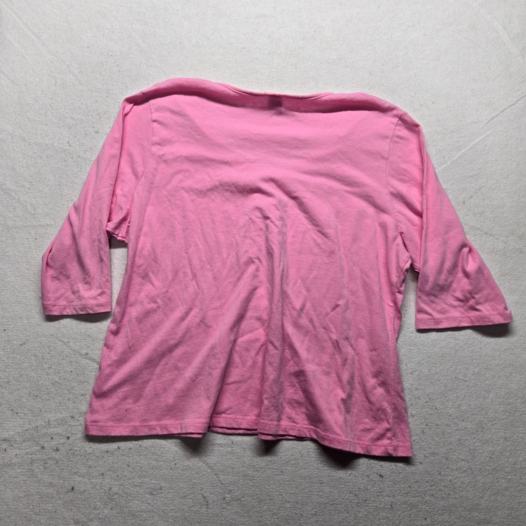 Vintage Bobbie Brooks Shirt Pink Blouse Scoop Neck Short Sleeve Adult 1X Women's Regular Size Pink Blouse Shirt 1X Womens Size XL / US 12-14 / IT 48-50 - 7 Thumbnail