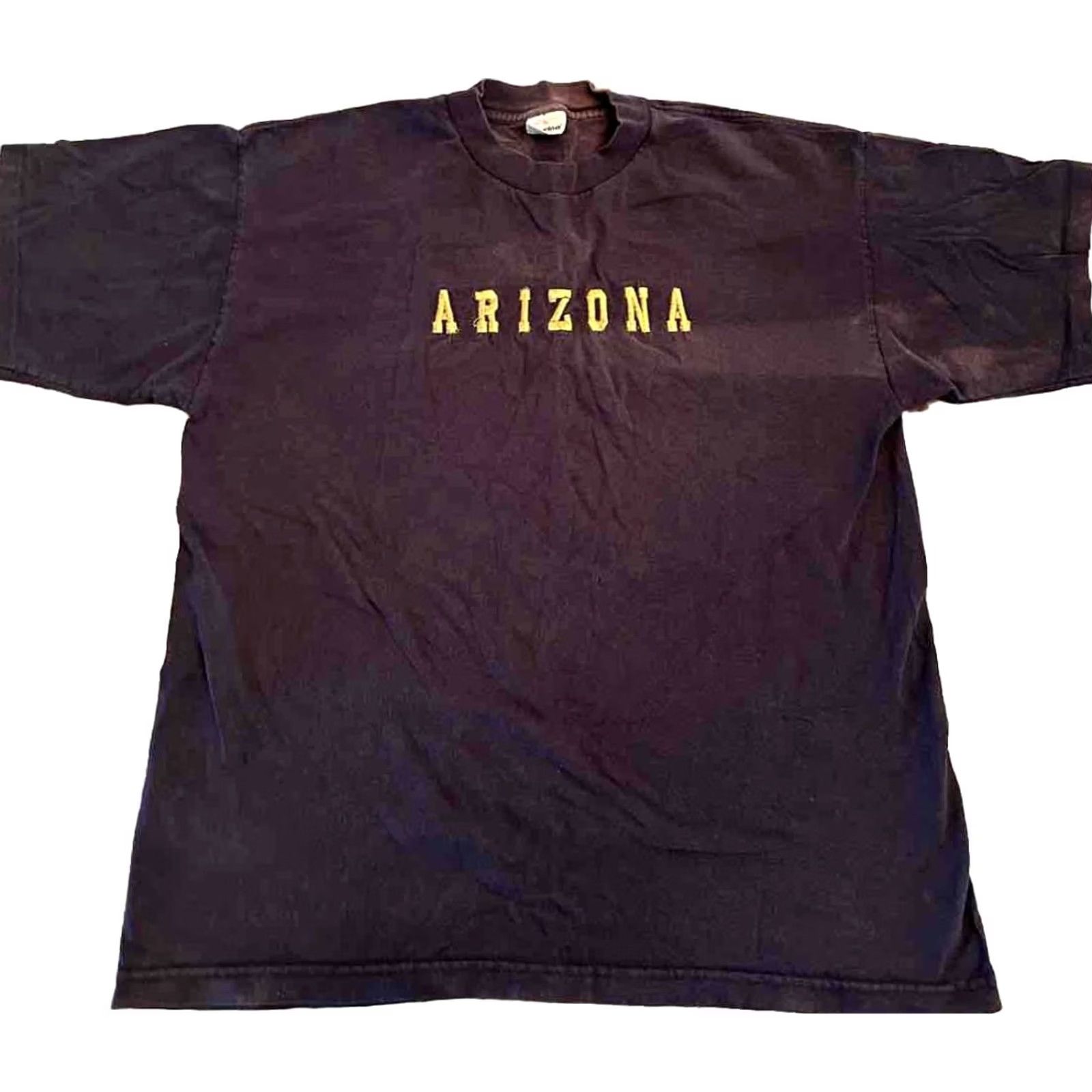 Vintage VINTAGE Arizona Embroidered Destination Single Stitch T-Shirt XL Distressed Sun Fade Murina Blue 1990s Mens Womens Boys Girls Shirt Size US XL / EU 56 / 4 - 2 Thumbnail