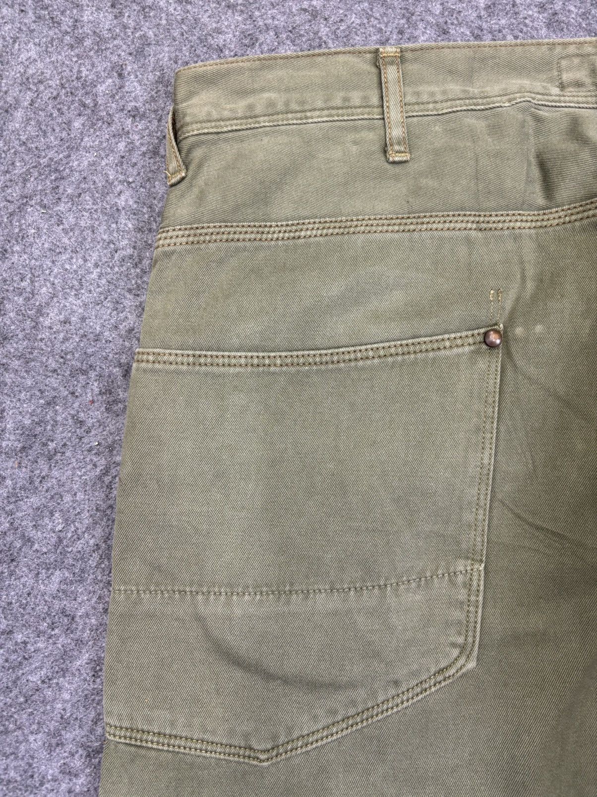 Japanese Brand 💥SPELLBOUND Japan Military Green Triple Stitch Pant F883 Size US 34 / EU 50 - 9 Thumbnail