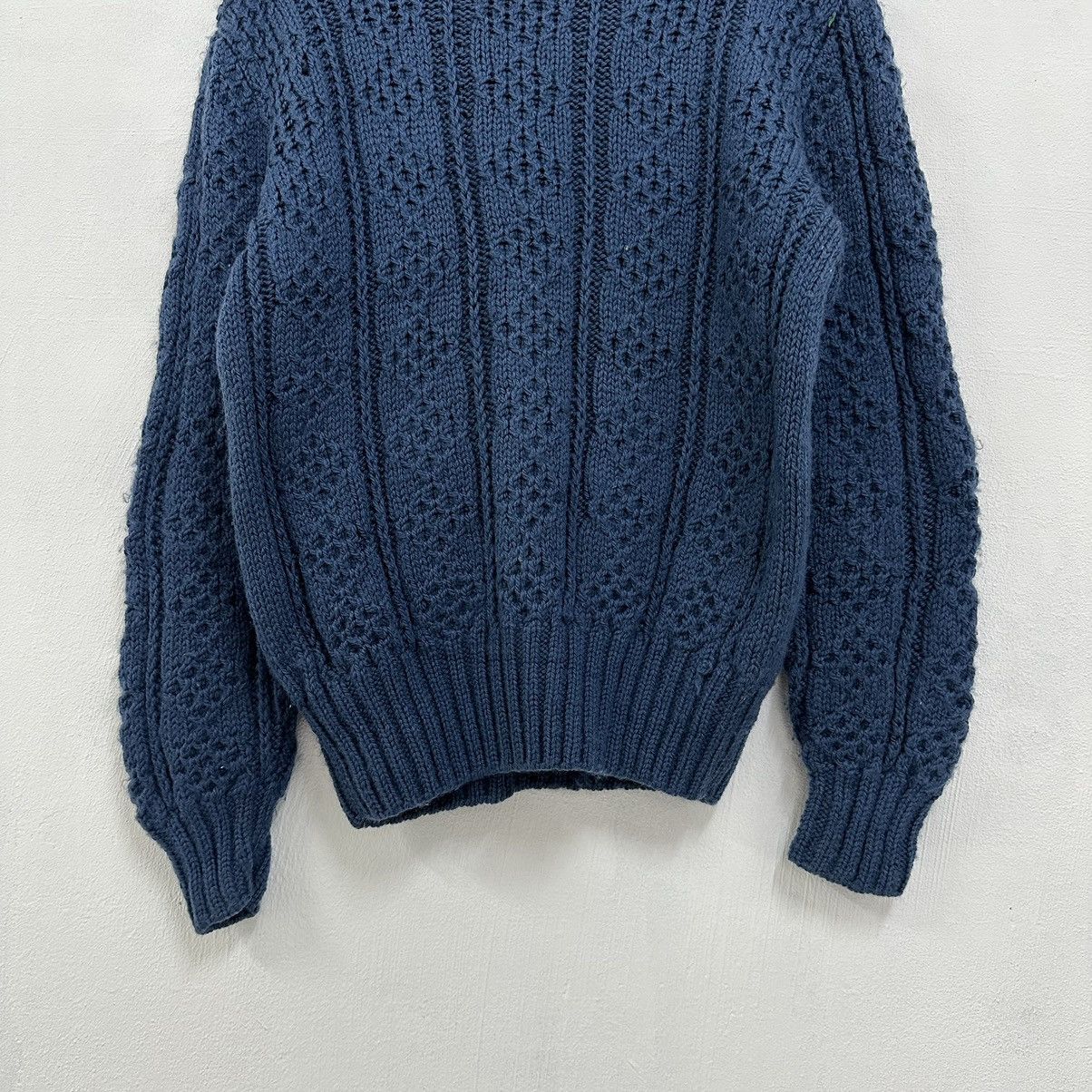 Aran Isles Knitwear × Japanese Brand × Vintage Vintage Japanese Japan Knitwear Diamond Sweater Jumper Size US L / EU 52-54 / 3 - 8 Thumbnail