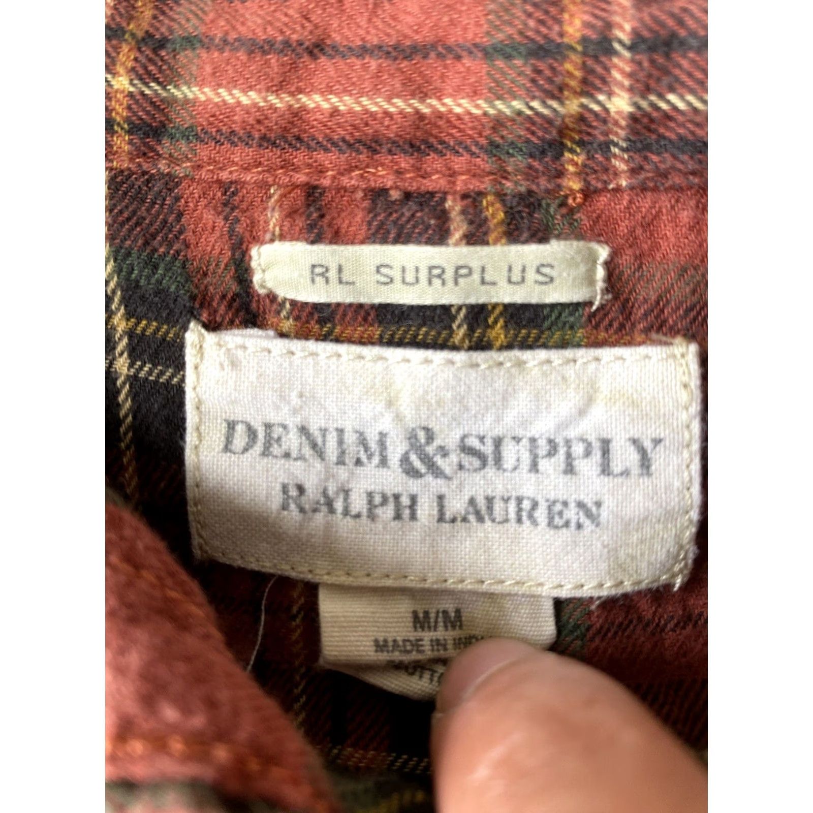 Ralph Lauren VINTAGE Ralph Lauren Denim And Supply RL Surplus Flannel Shirt Womens Medium Plaid Red Size M / US 6-8 / IT 42-44 - 2 Thumbnail
