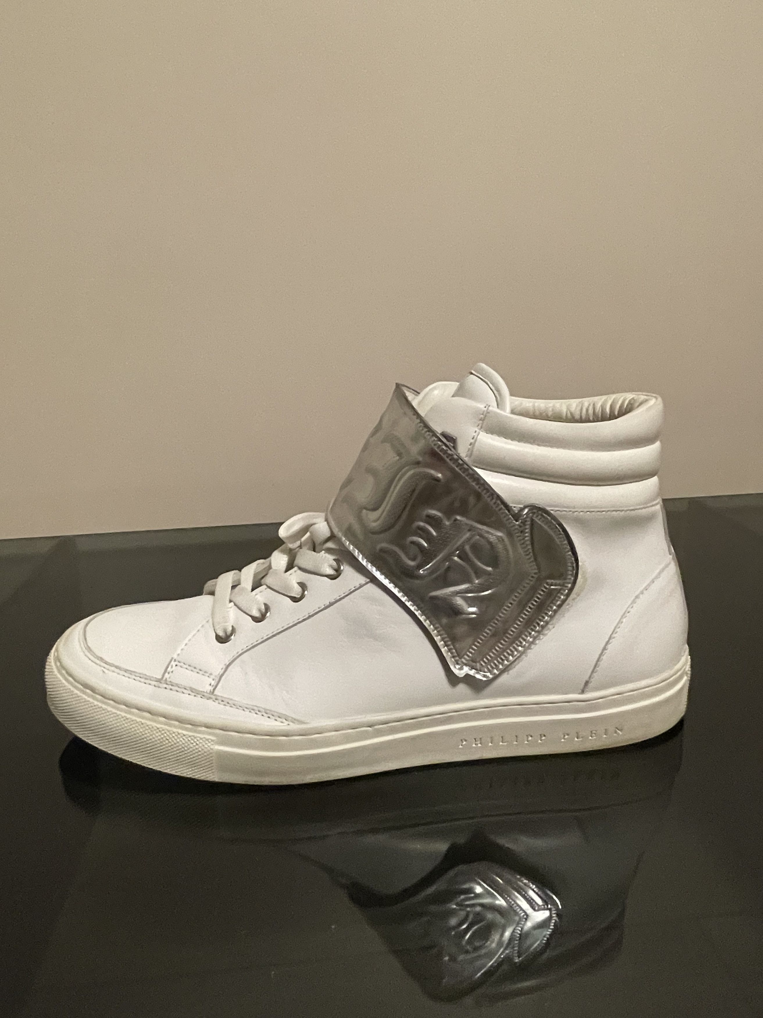 Philipp Plein White High-Top Sneakers Limited Edition