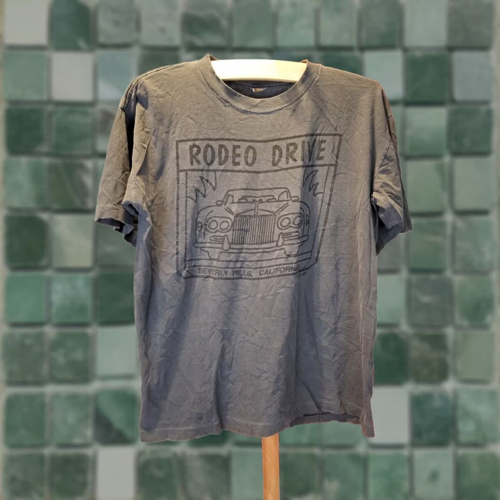 Vintage VINTAGE 90' RODEO DRIVE ROLLS ROYCE DISTRESSED SINGLE STITCH COTTON T-SIRT SZ L Shirt Men Black Cotton T-Shirt XS? Not Applicable Size US L / EU 52-54 / 3 - 1 Thumbnail