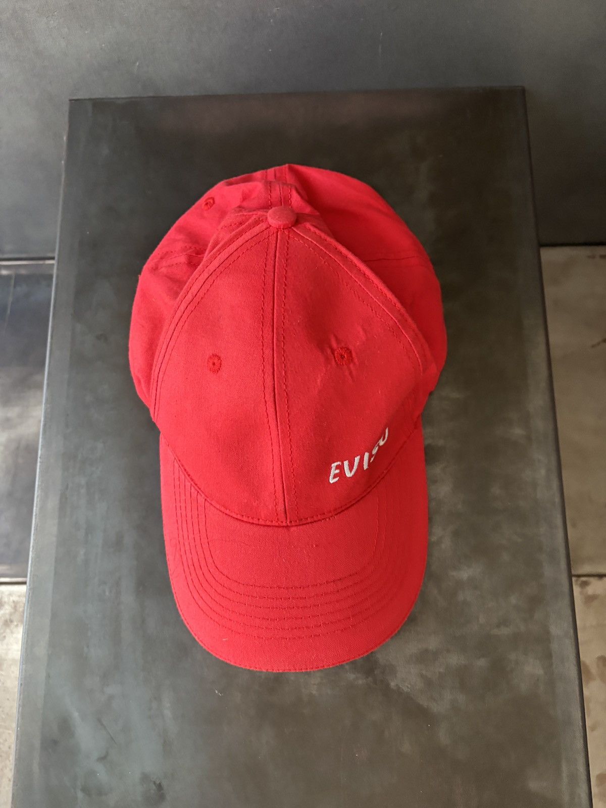 Vintage Vintage Evisu Style Hat Custom 2000s Baseball Cap Velcro Red Size ONE SIZE - 12 Thumbnail