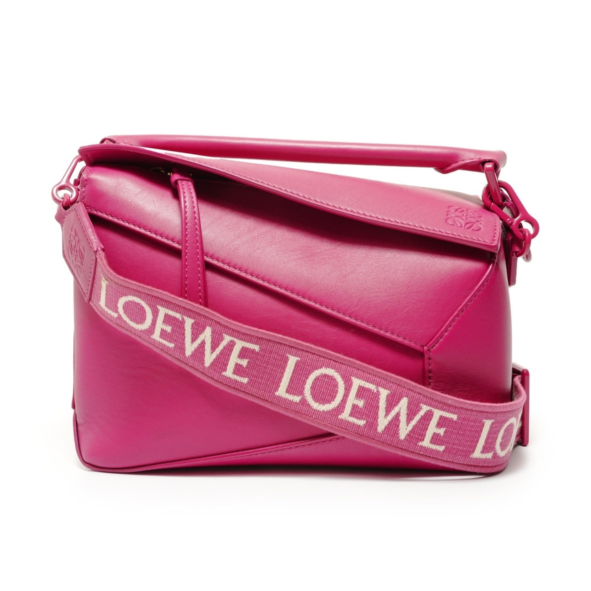 Loewe Loewe Puzzle Edge 2-way Leather Shoulder Bag, Pink Size ONE SIZE - 1 Thumbnail