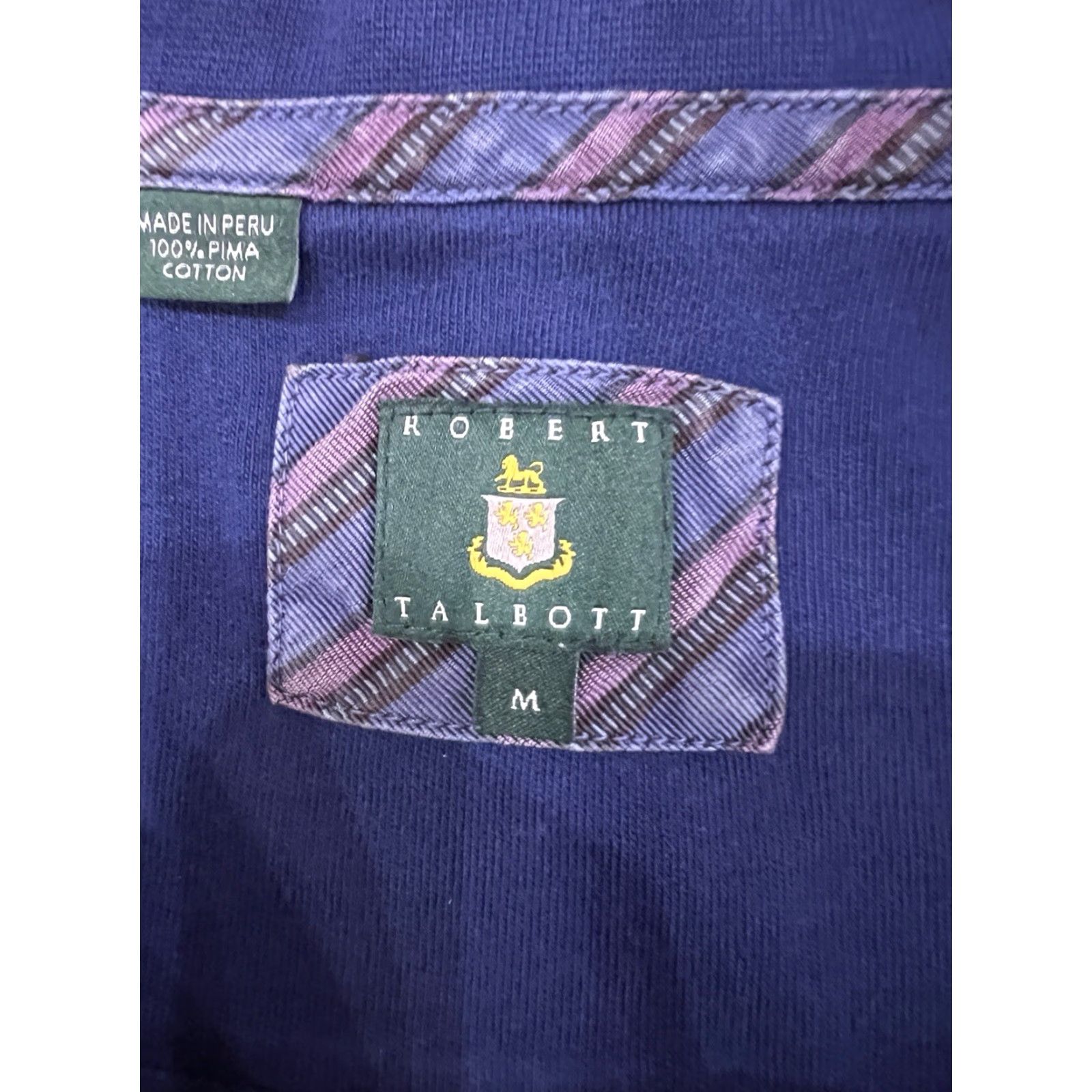 Robert Talbott Robert Talbott Carmel Collection Blue Pima Cotton Quarter Zip Pullover Size M Size US M / EU 48-50 / 2 - 3 Thumbnail