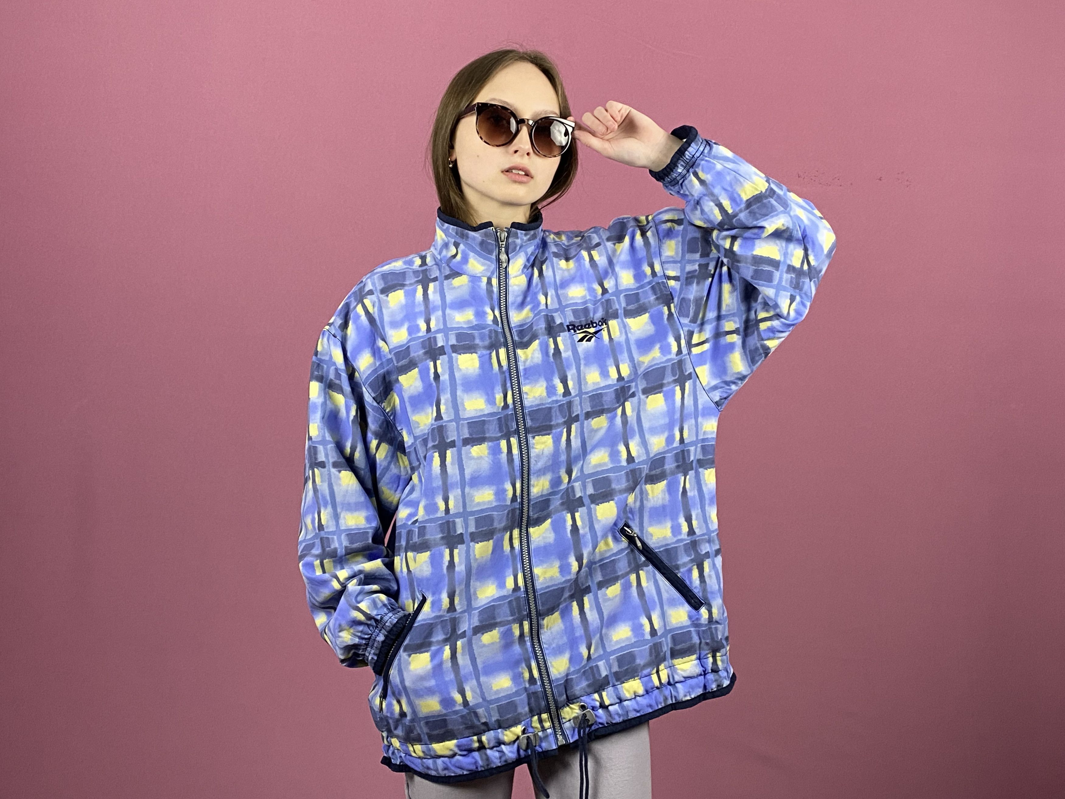 Reebok × Vintage Reebok Vintage Women's Plaid Windbreaker Jacket - L Size L / US 10 / IT 46 - 4 Thumbnail