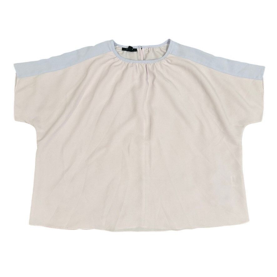 Alfani Two-Tone Short Sleeve Blouse in Pink/Lilac Size L
