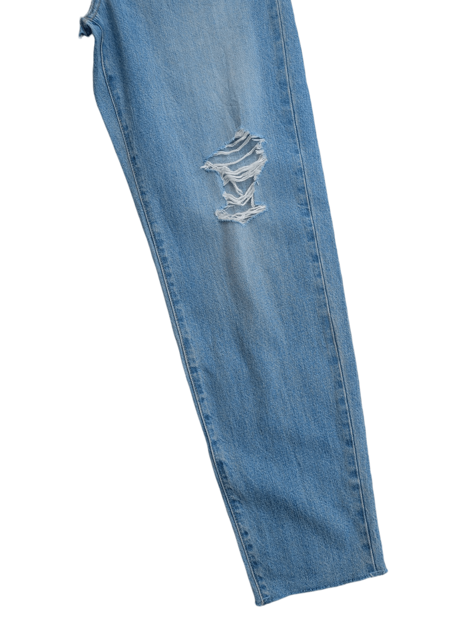 Kaihara Denim × Uniqlo × Vintage UNIQLO Cropped Distressed Relaxed Tapered Streetwear Denim Size 22" - 6 Thumbnail