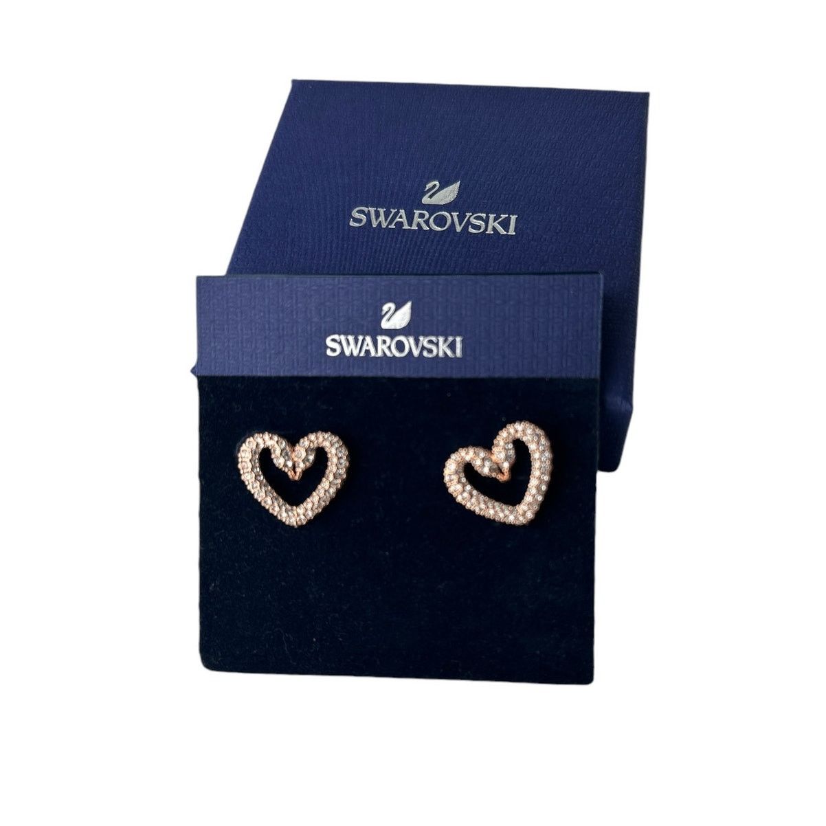 Swarovski Swarovski Sublima earrings Pavé, Heart, Medium, Rose gold Size ONE SIZE - 3 Thumbnail