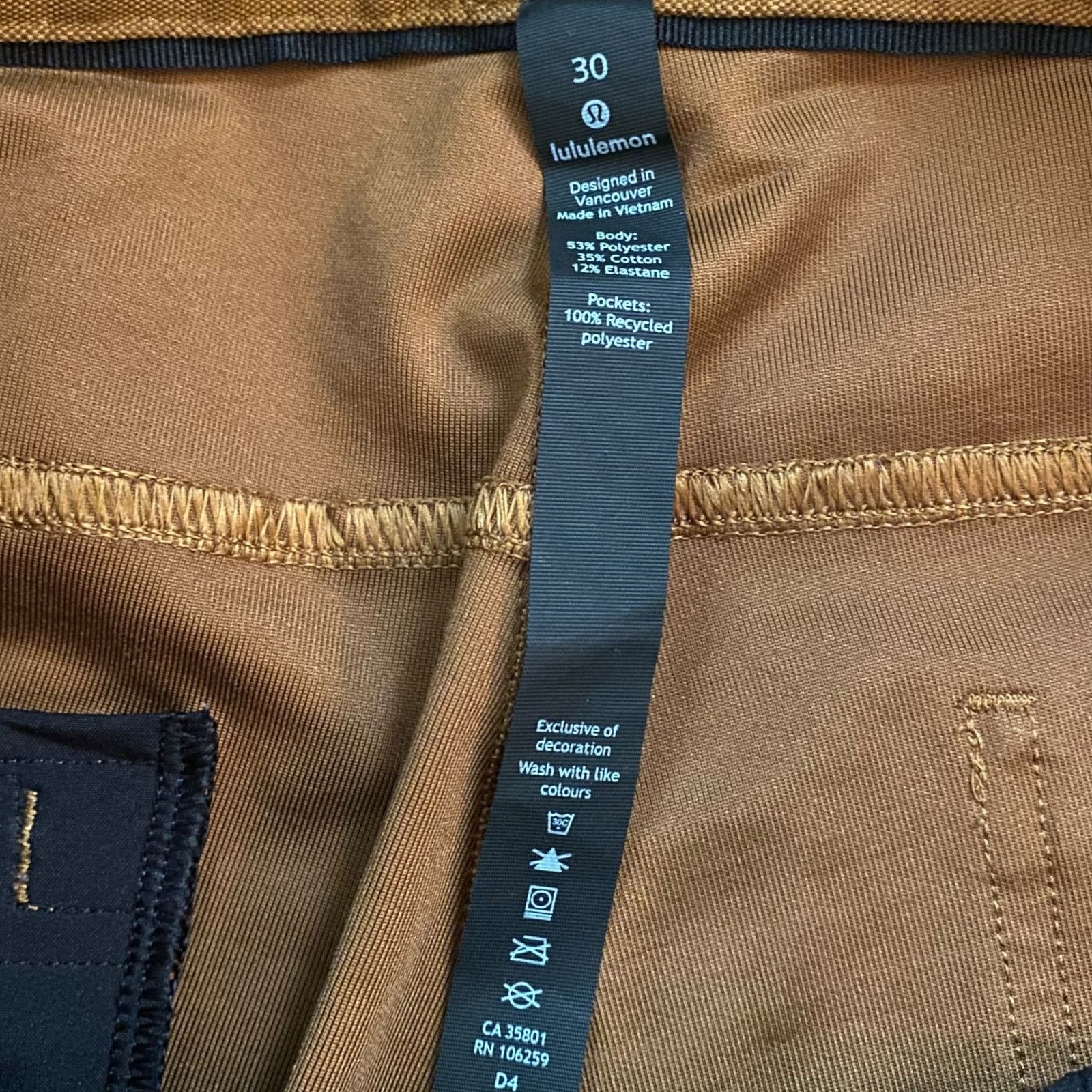 Lululemon Lululemon ABC Pant Slim Fit Copper Brown Jean Pants Size US 30 / EU 46 - 3 Thumbnail