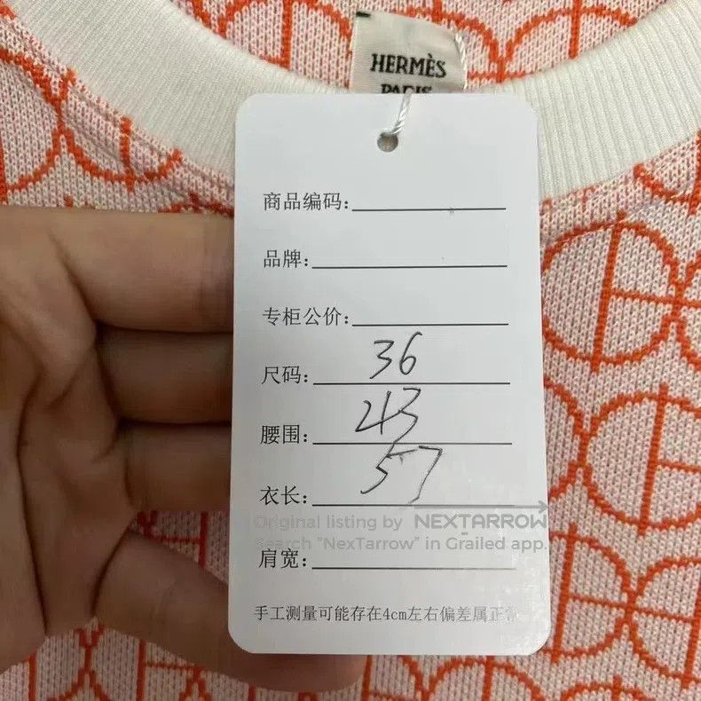 Hermes Hermes Pink Knit Short Sleeve Size L / US 10 / IT 46 - 7 Thumbnail