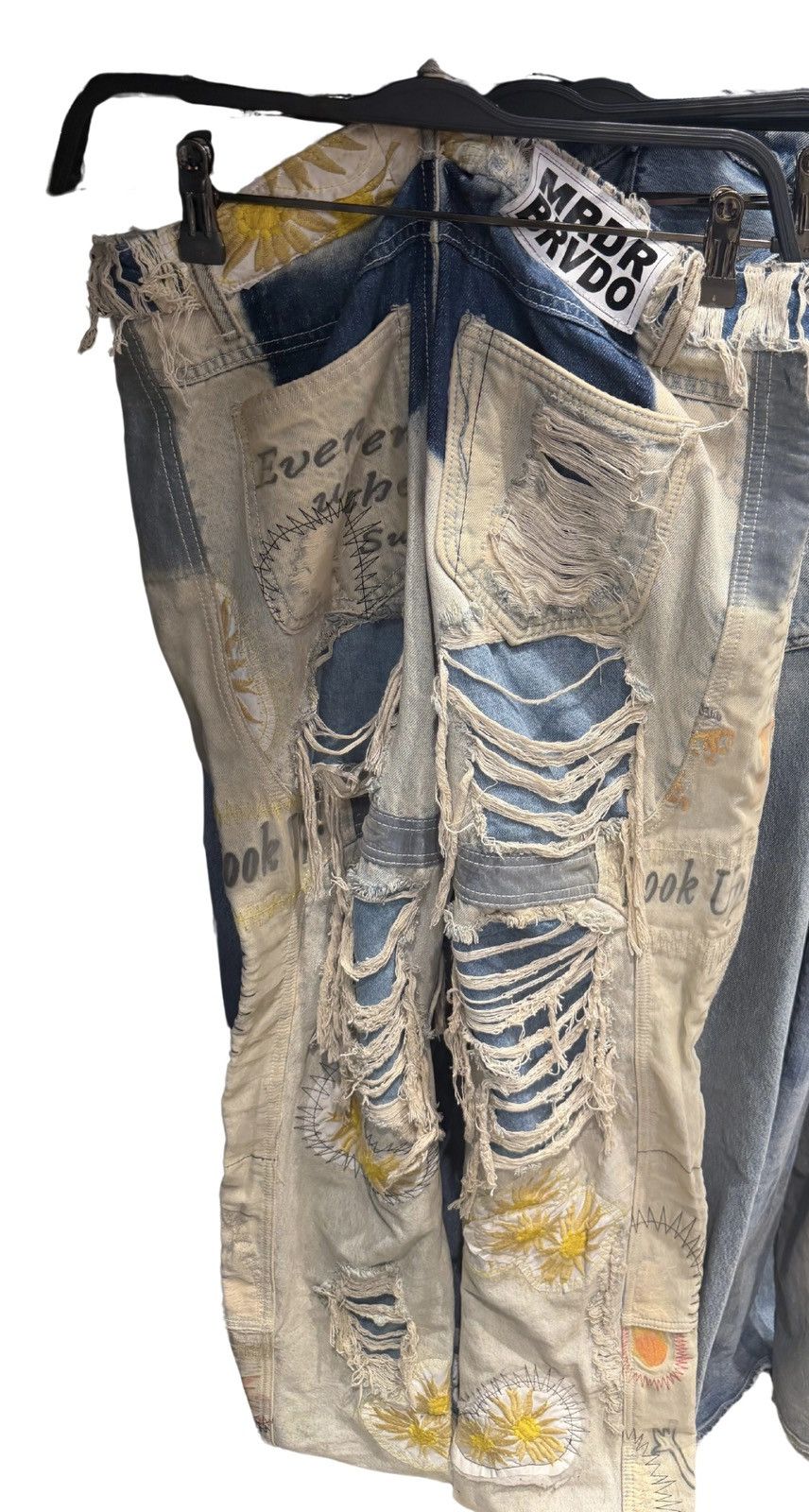 Who Decides War Who Decides War Embroidered Distressed Floral Size US 30 / EU 46 - 2 Thumbnail