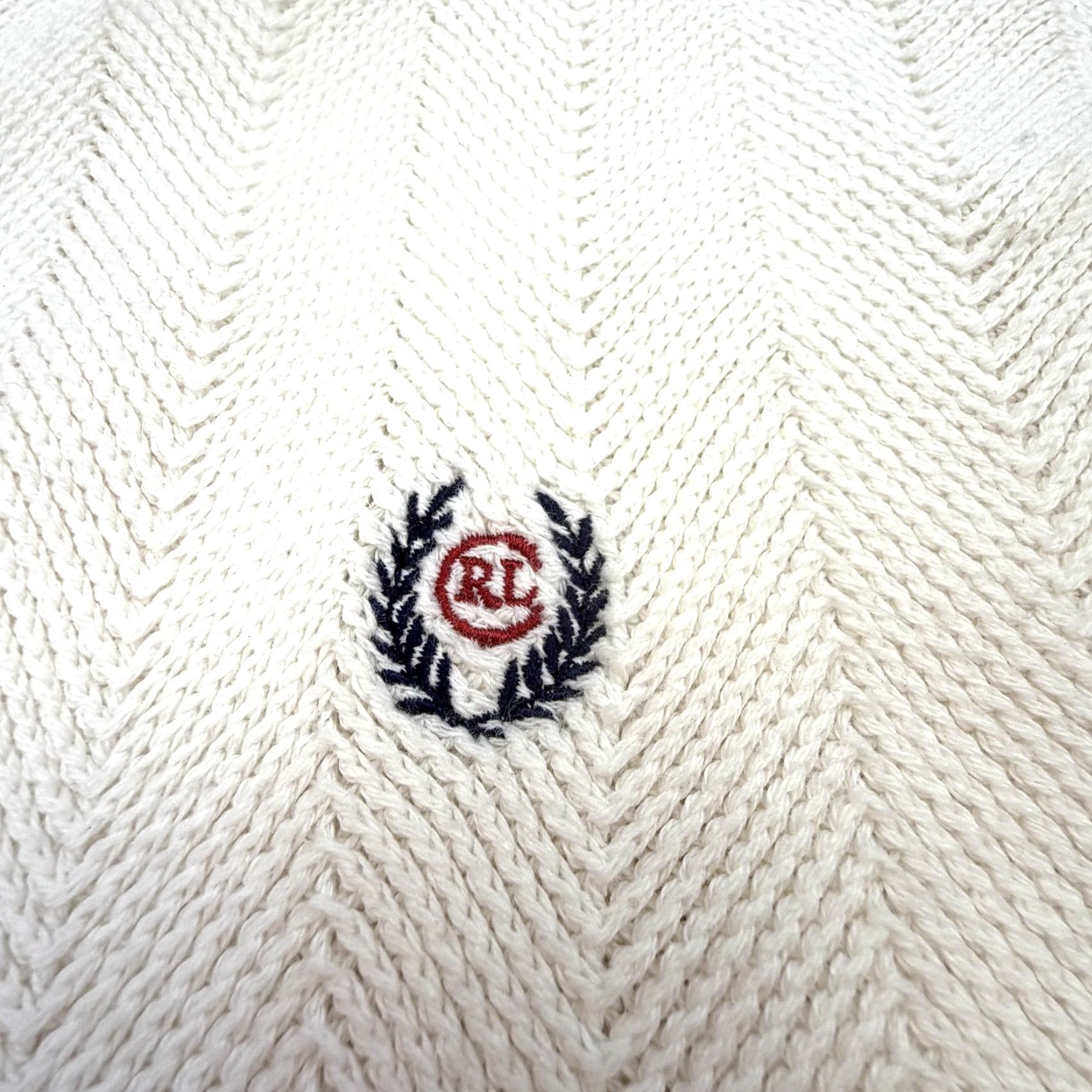 Chaps VINTAGE Chaps Ralph Lauren Sweater Mens XL White Cotton Knit Crest USA 90s Size US XL / EU 56 / 4 - 4 Thumbnail