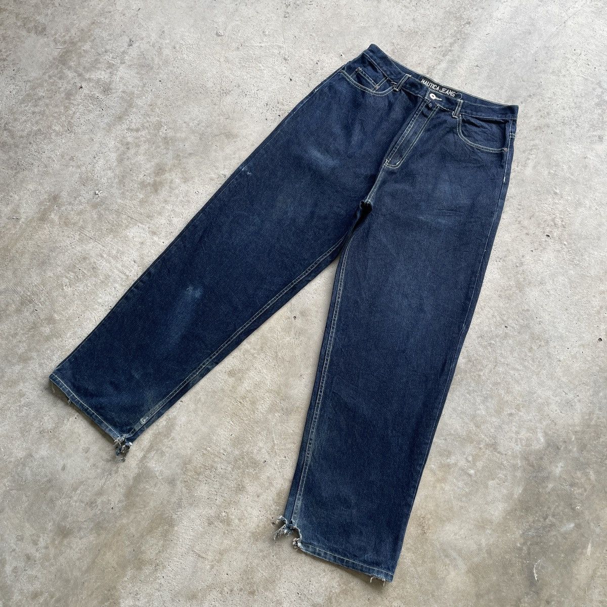 Japanese Brand Vintage Nautica Jeans Baggy Denim Jnco Indigo Pants W34 Size US 34 / EU 50 - 3 Thumbnail