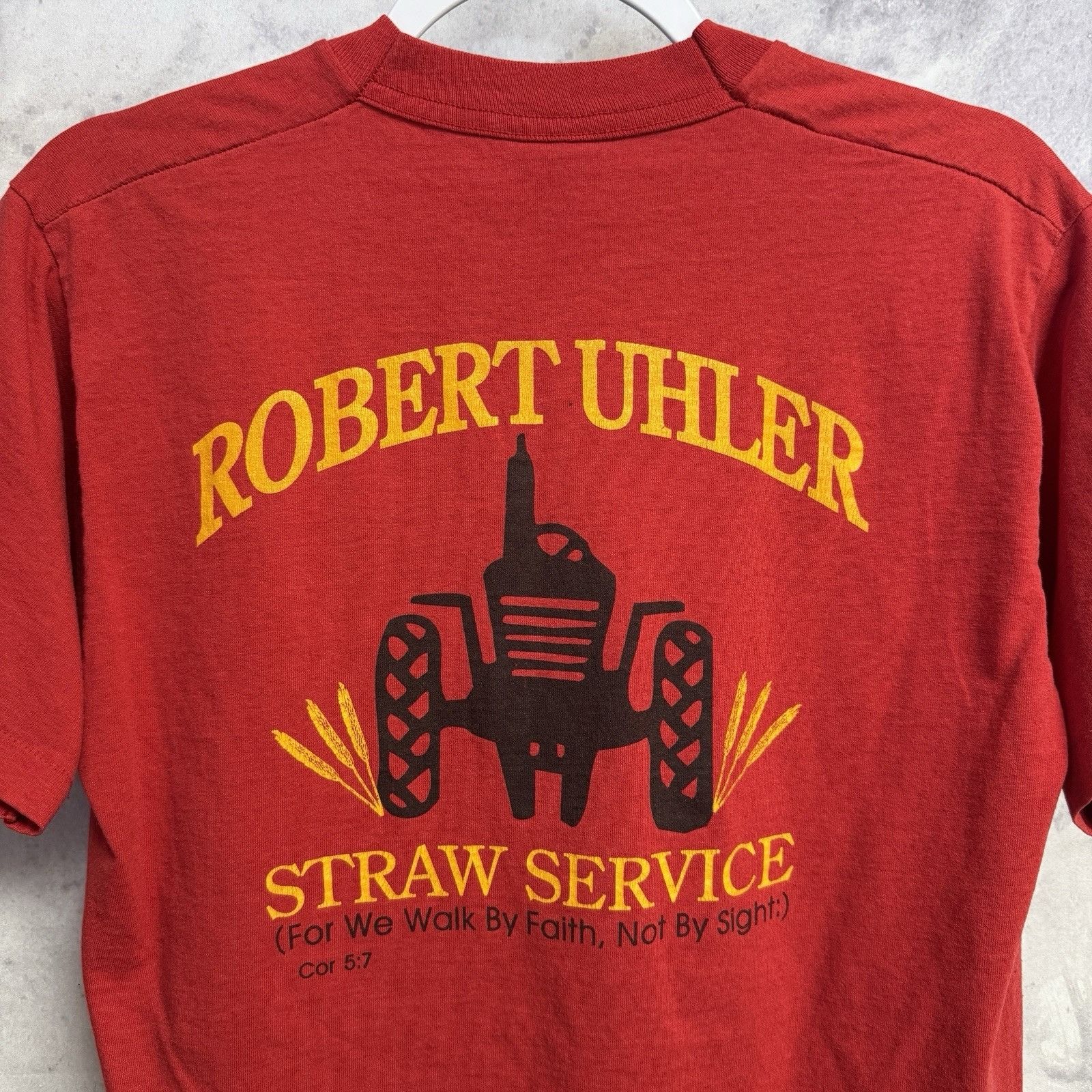 Vintage Vintage 90s Farming T Shirt Mens Medium Red Single Stitch St Size US M / EU 48-50 / 2 - 1 Thumbnail