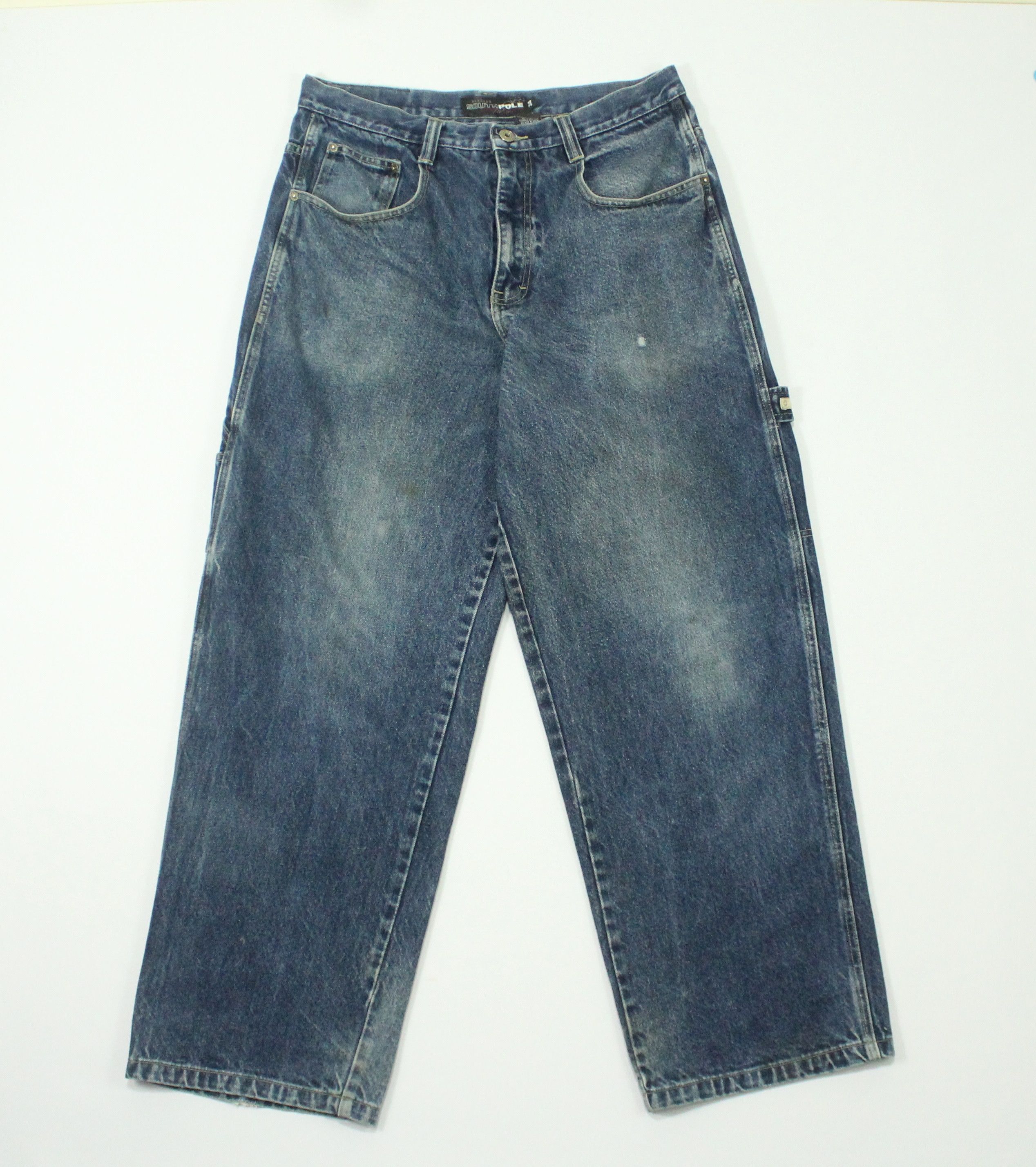 Southpole SOUTHPOLE Denim Vintage Embroidered Logo JNCO Carhartt Size US 34 / EU 50 - 2 Thumbnail