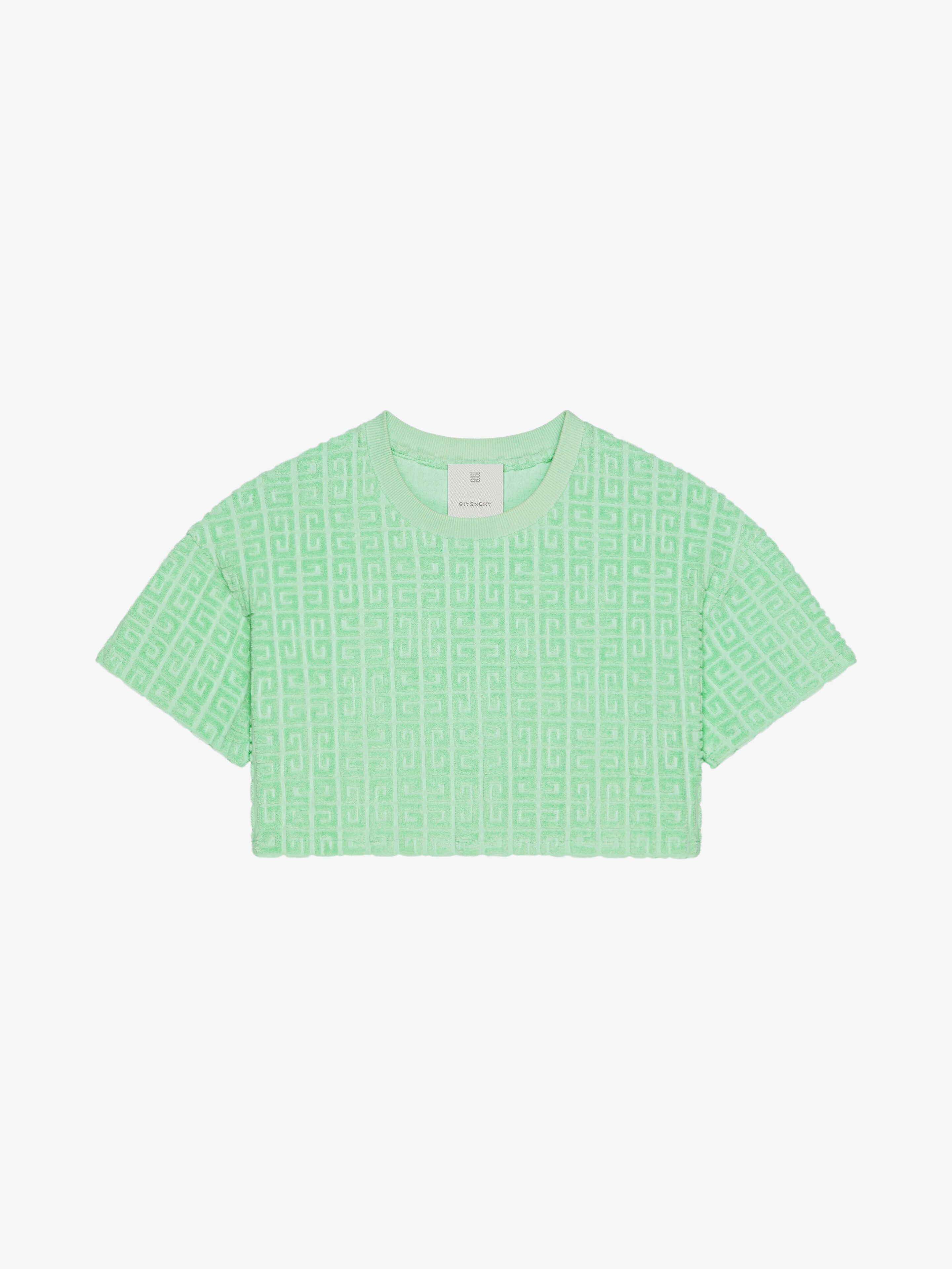 Givenchy o1w1db10825 Cropped T-Shirt in Green Size M / US 6-8 / IT 42-44 - 1 Thumbnail