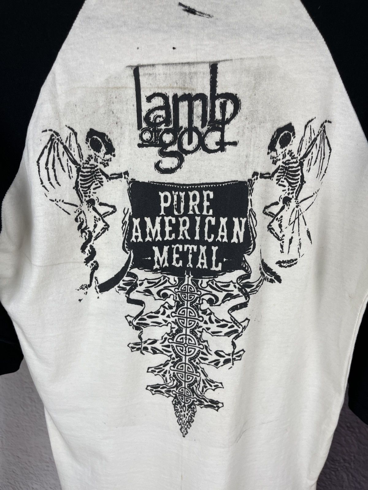 Band Tees Vintage lamb of god true American metal 3/4 sleeve tee shirt Size US S / EU 44-46 / 1 - 8 Thumbnail
