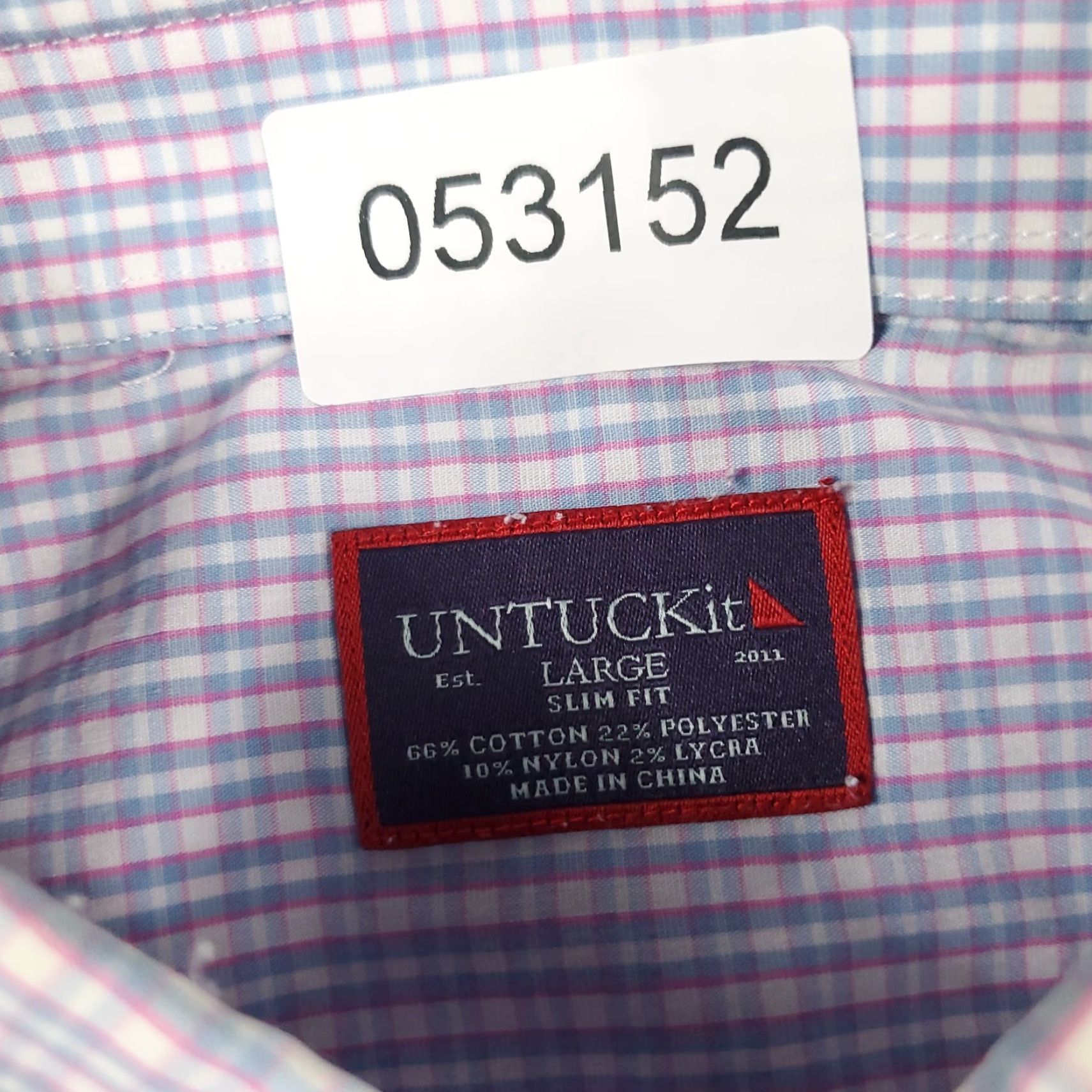 UNTUCKit UNTUCKit Shirt Mens L Blue Plaid Button Up Long Sleeve Slim Fit Casual Workwear Modern Preppy Authentic Button-Up Mens Size US L / EU 52-54 / 3 - 6 Thumbnail