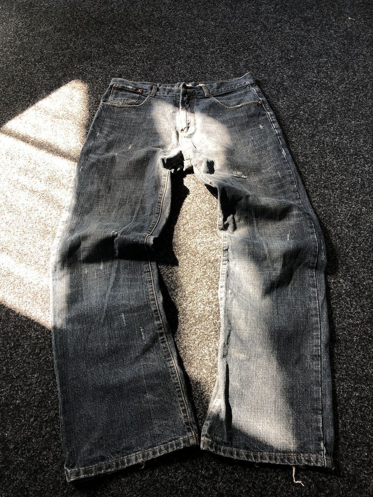 Quiksilver × Vintage Crazy Vintage Quiksilver Custom Baggy Faded Denim pants Y2K Size US 34 / EU 50 - 1 Thumbnail