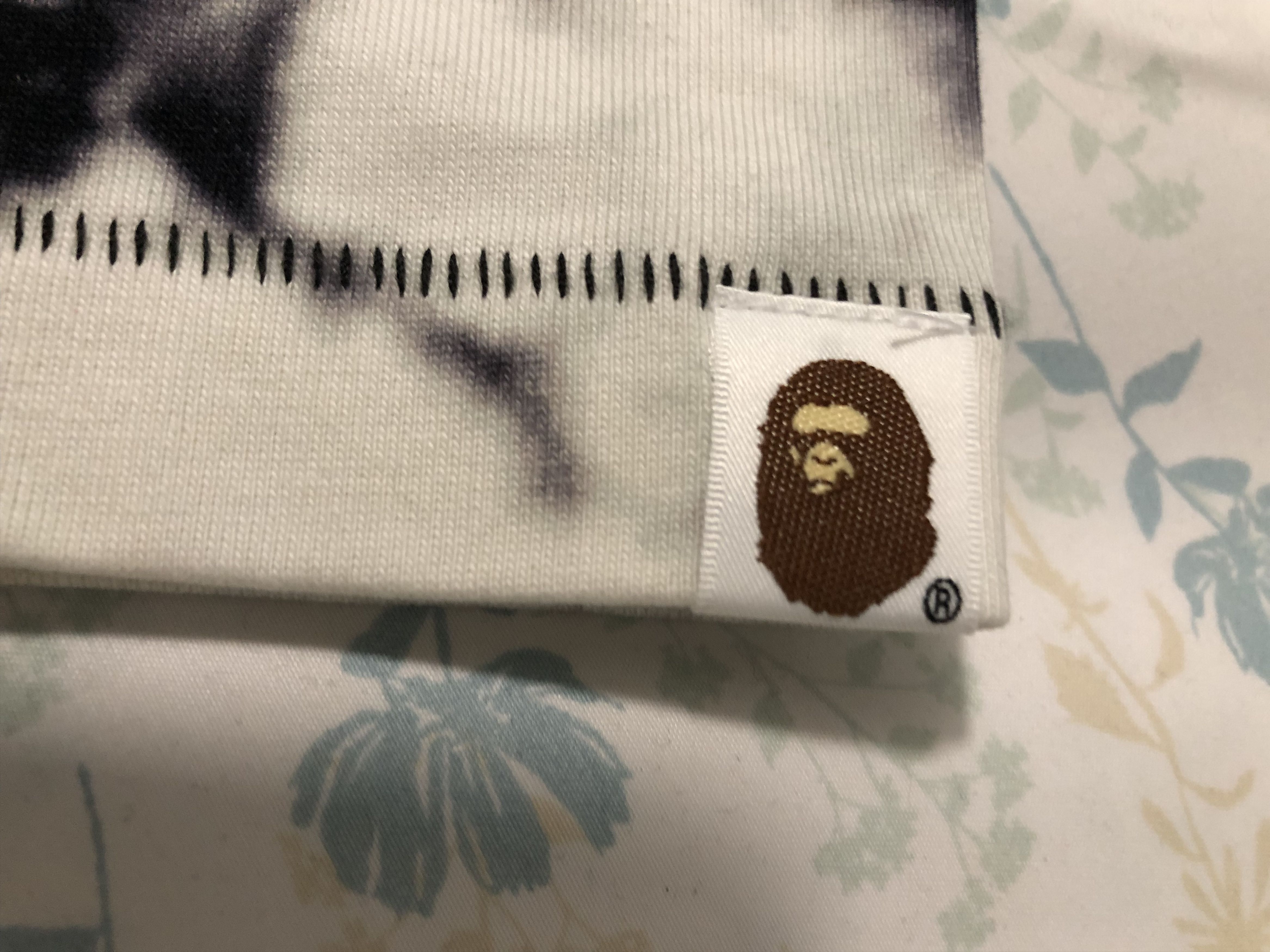 Bape Bape Cloud Head Bleach Dye Tee Black - Large Size US L / EU 52-54 / 3 - 6 Thumbnail