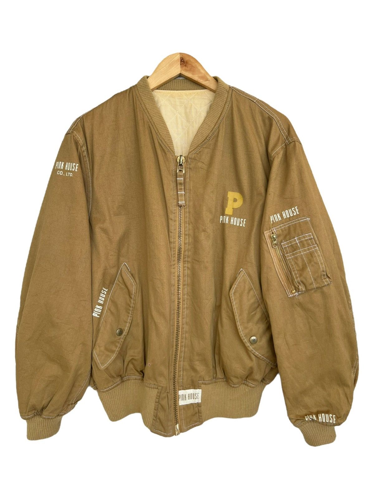 Pink House Pink House Japan Brown Varsity Big Logo Multipocket Jacket Size US L / EU 52-54 / 3 - 2 Thumbnail
