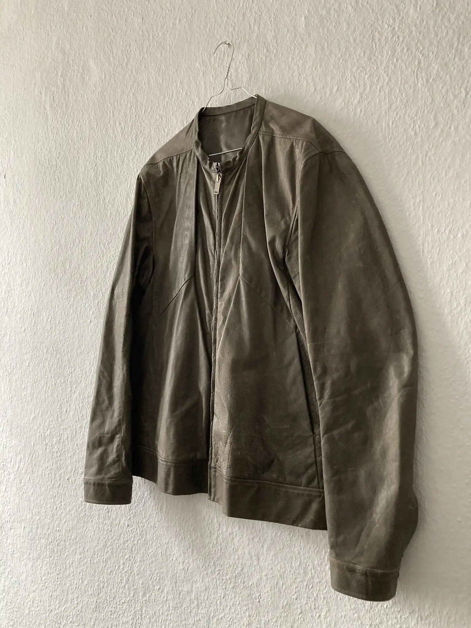 Rick Owens S/S 13 "ISLAND” Cow Leather Panelled Biker Jacket Rick Owens Size US XL / EU 56 / 4 - 3 Thumbnail