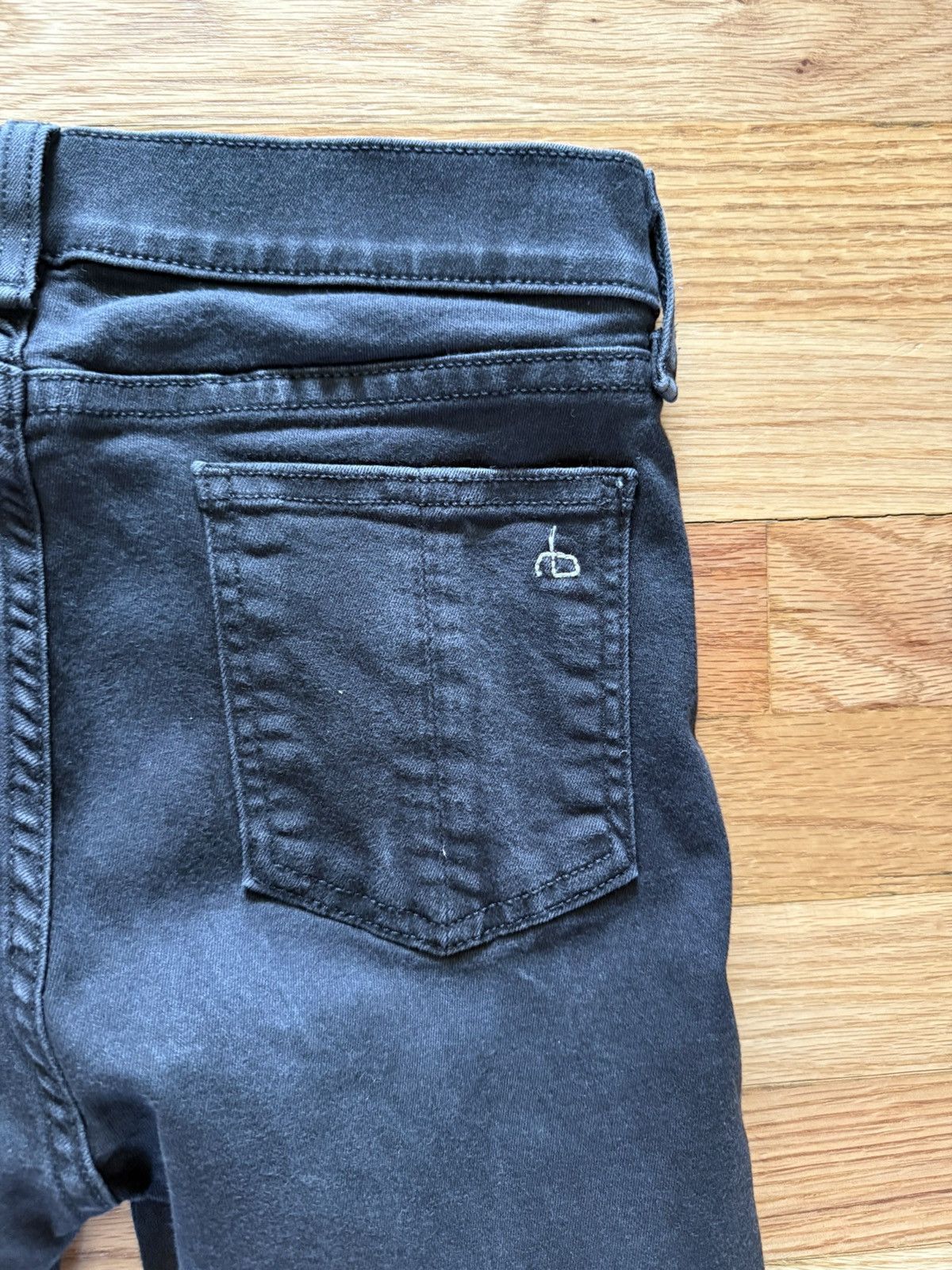 Rag & Bone Rag & Bone Raw Hem Ankle Skinny Denim Jeans 27W Black Size 27" / US 4 / IT 40 - 7 Thumbnail