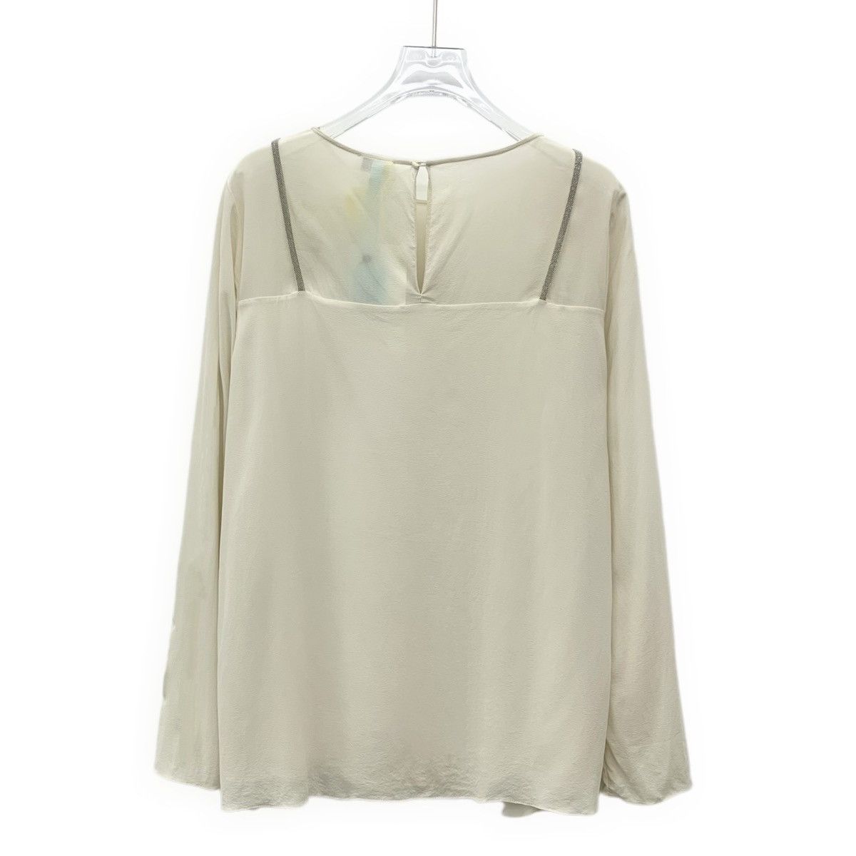 Brunello Cucinelli Brunello Cucinelli Beaded Silk Long Sleeve Shirt K26WX Size M / US 6-8 / IT 42-44 - 2 Thumbnail