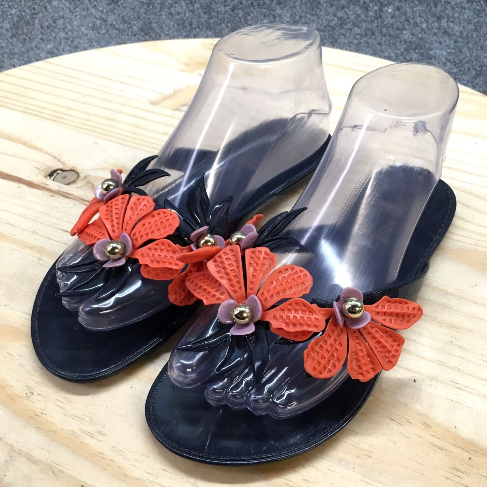 Nine West Nine West Sandal Womens 5 Flip Flop Flats Comfort Blue Orange Slip On Size US 5 / IT 35 - 3 Thumbnail
