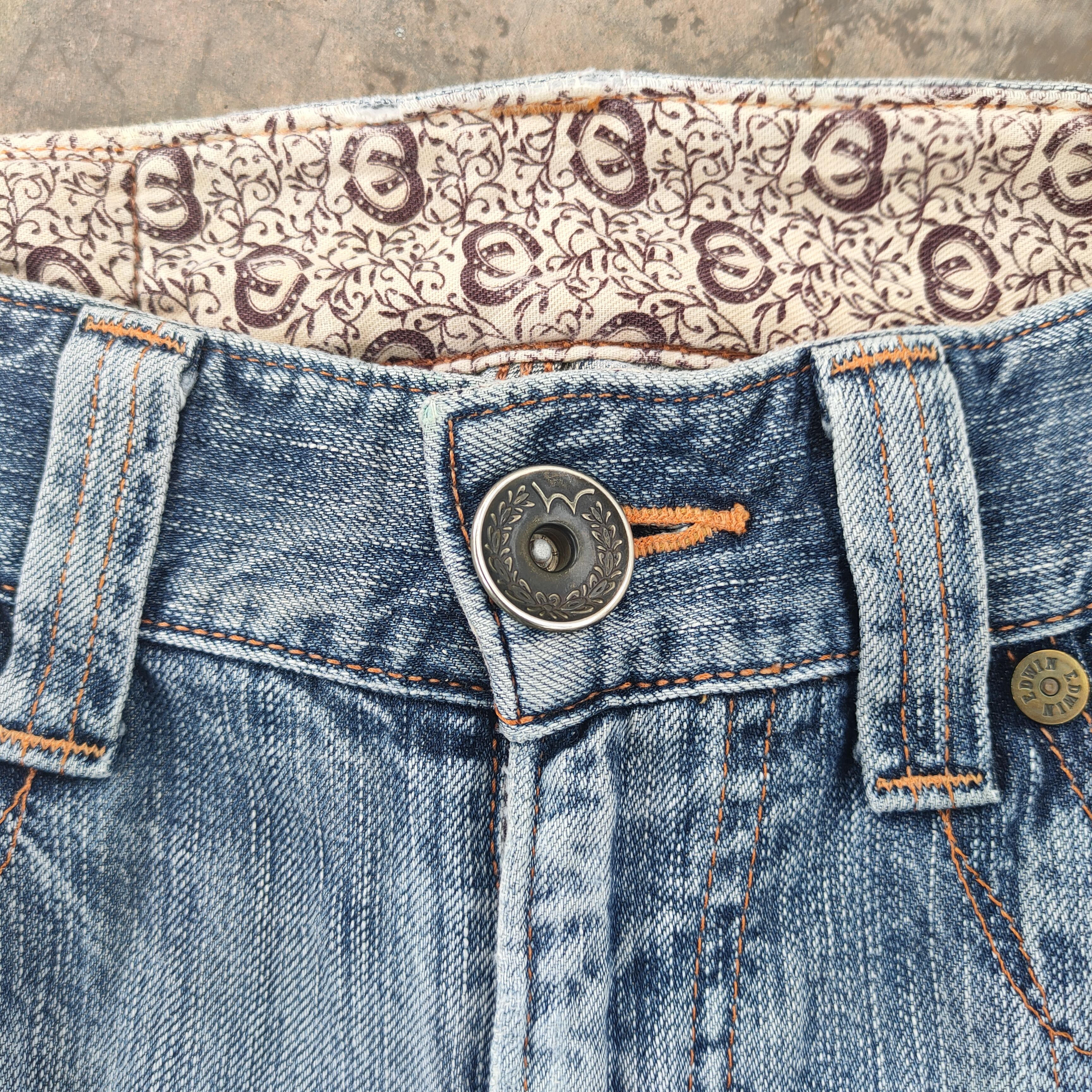 Edwin VINTAGE EDWIN FLARE DISTRESSED DENIM JEANS PANTS Size US 32 / EU 48 - 5 Thumbnail