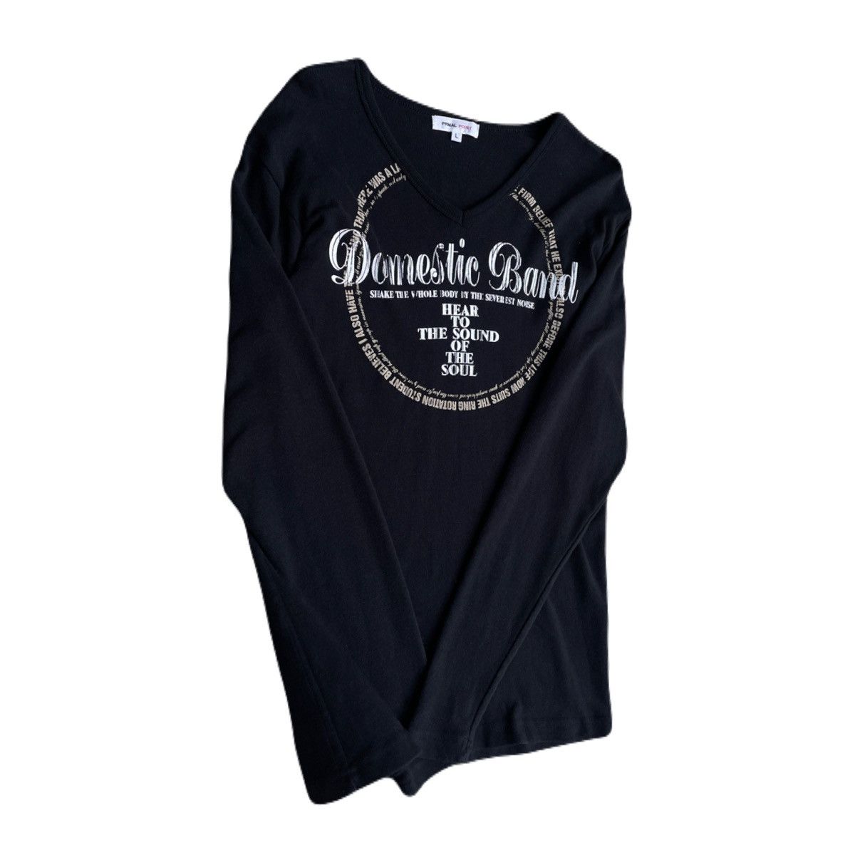 If Six Was Nine 2000s Japanese archive Vkei V-neck Poem Long Sleeve Tee Y2K Size US M / EU 48-50 / 2 - 3 Thumbnail