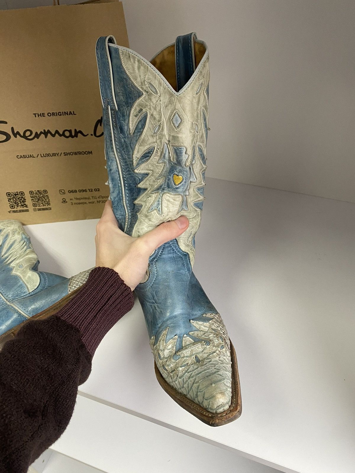 Sancho Boots × Vintage Vintage Sancho Cowboy Western Women’s Boots Size US 7 / IT 37 - 11 Thumbnail