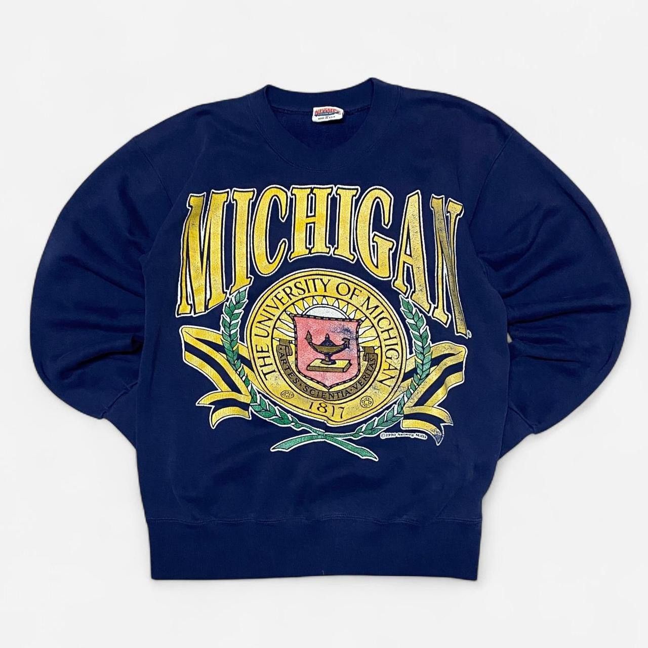 Other Vintage 90s university of Michigan navy graphic crewneck Size US M / EU 48-50 / 2 - 1 Thumbnail