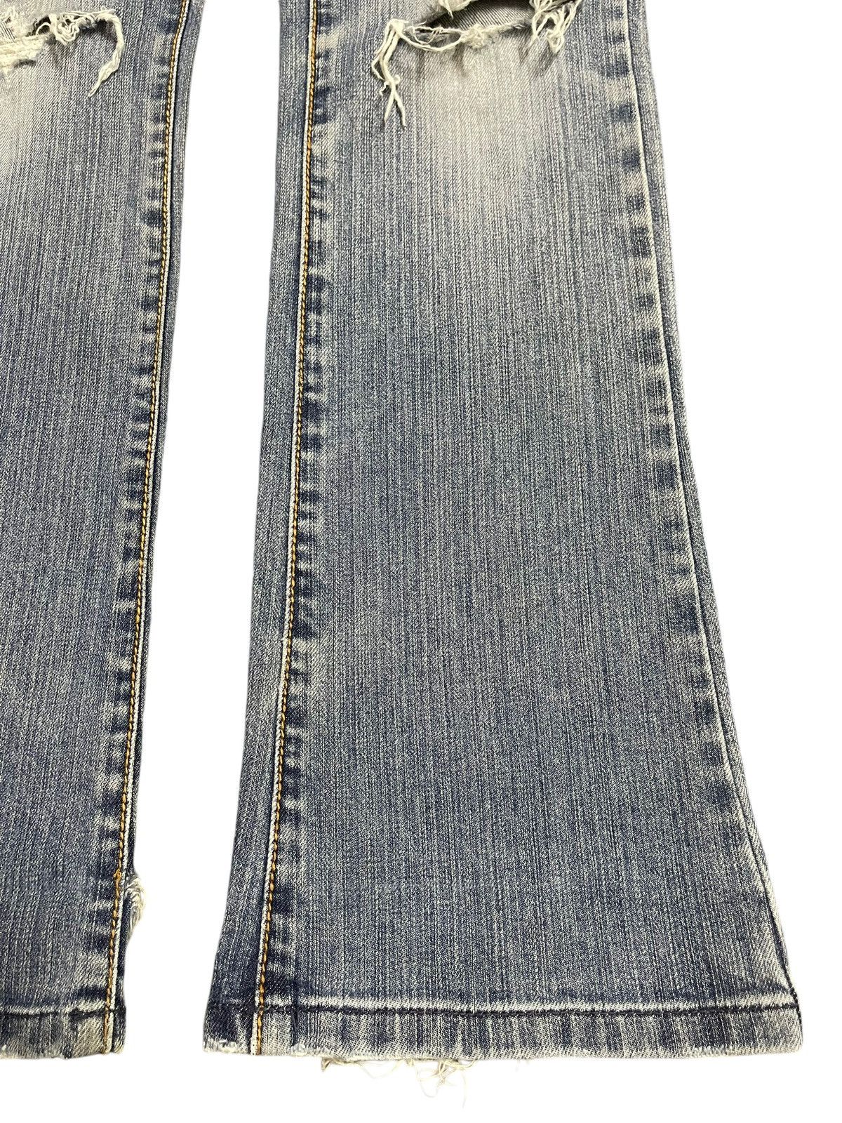 If Six Was Nine Vintage Japanese Brand Bleached Distressed Flare Jeans Size 28" / US 6 / IT 42 - 8 Thumbnail