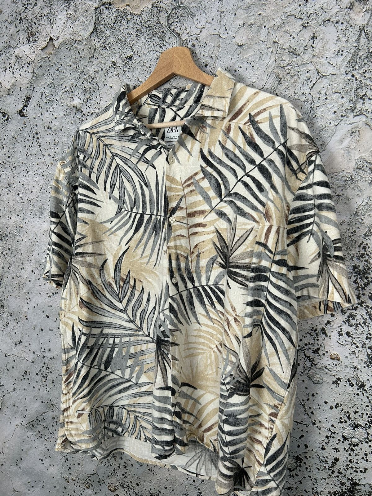 Zara Zara Hawaiian Palm Shirt Crazy Summer Hype Retro Size US L / EU 52-54 / 3 - 2 Thumbnail