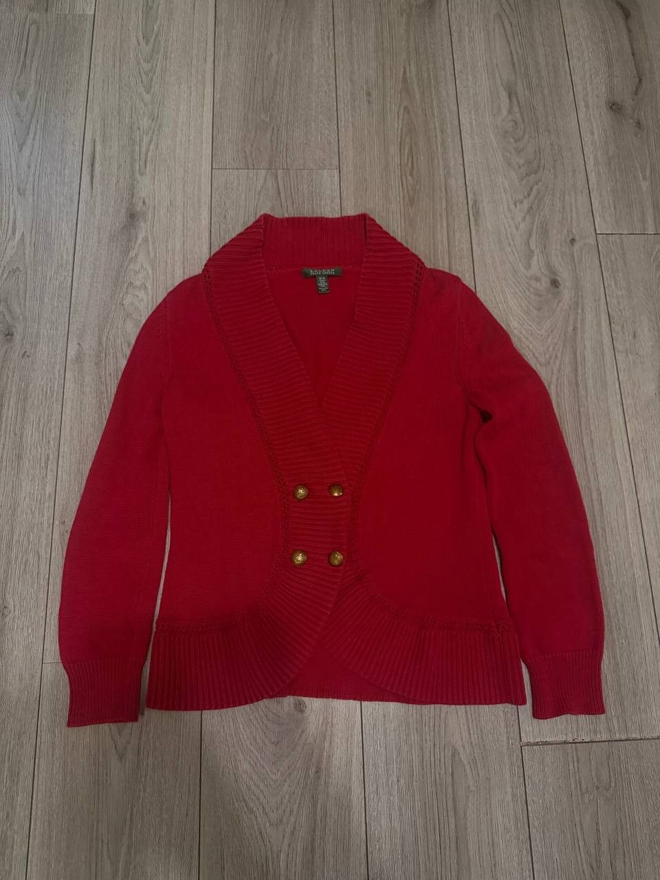 Lauren Ralph Lauren Lauren Ralph Lauren Mock Neck Cardigan Sweater Red Size M Size M / US 6-8 / IT 42-44 - 1 Thumbnail