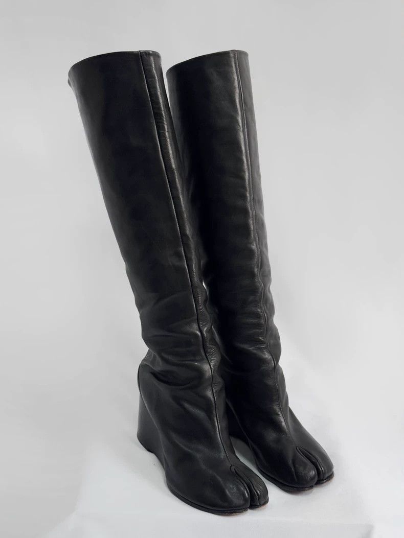 Maison Margiela maison margiela 01 FW I issue Margiela tabi black boots Size US 5.5 / EU 38 - 1 Thumbnail