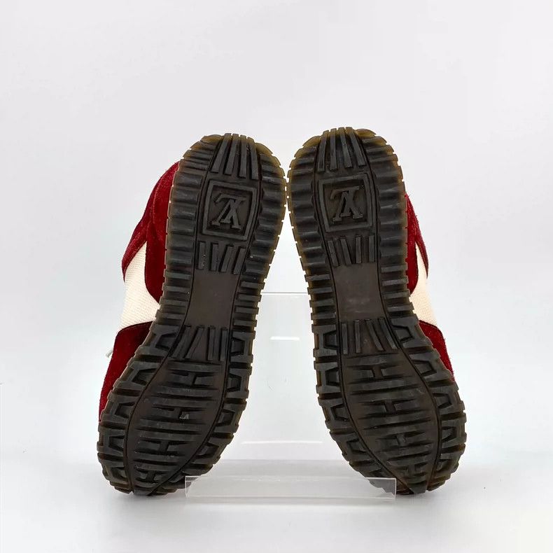 Louis Vuitton Louis Vuitton Burgundy logo lace-up casual sneakers Size US 6 / IT 36 - 5 Thumbnail