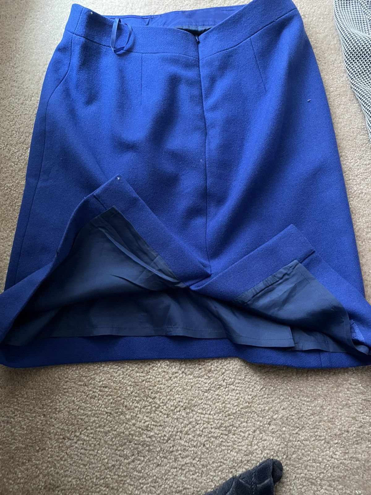 J.Crew J.Crew The Pencil Skirt Wool Blue Size 26" / US 2 / IT 38 - 4 Thumbnail