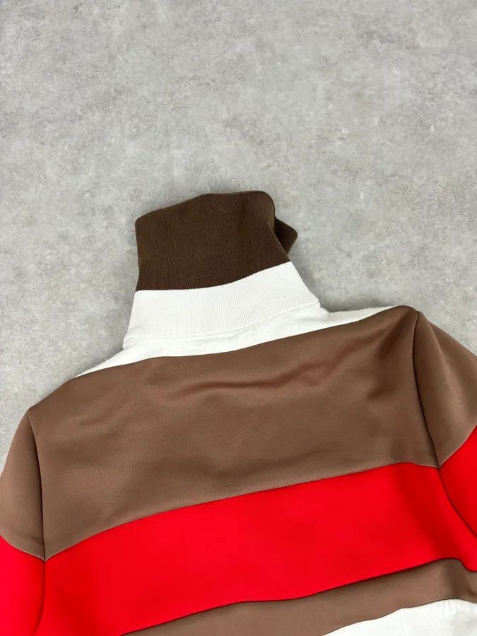 Bottega Veneta Bottega Veneta White Brown & Red Tricolor Track Jacket Size S / US 4 / IT 40 - 6 Thumbnail