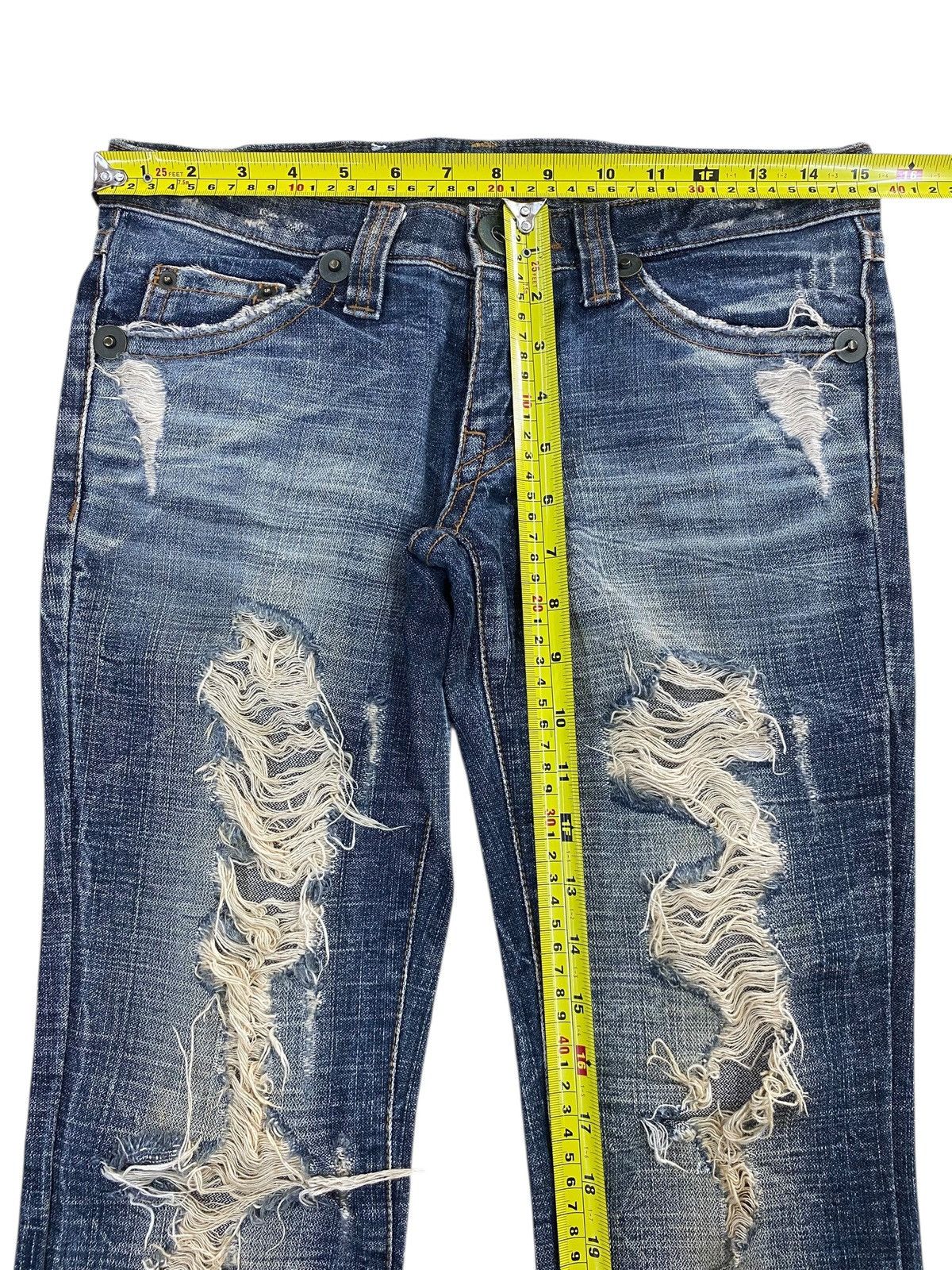 Japanese Brand Japanese Brand Faded Wash Distressed Style Boot Cut Jeans Size 30" / US 8 / IT 44 - 6 Thumbnail