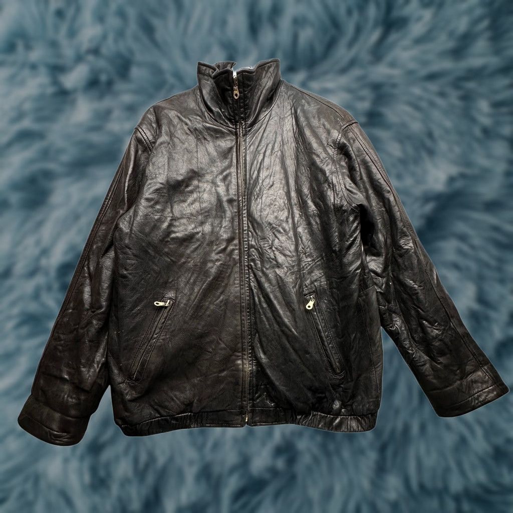 Vintage VINTAGE Marc New York Genuine Leather Full Zip Jacket Mens Small Black Size US S / EU 44-46 / 1 - 1 Thumbnail