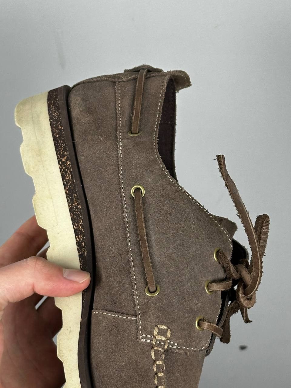 Clarks Clarks Wallabee Dakin Row Suede Beige Tan Slip Ons Size US 11.5 / EU 44-45 - 5 Thumbnail