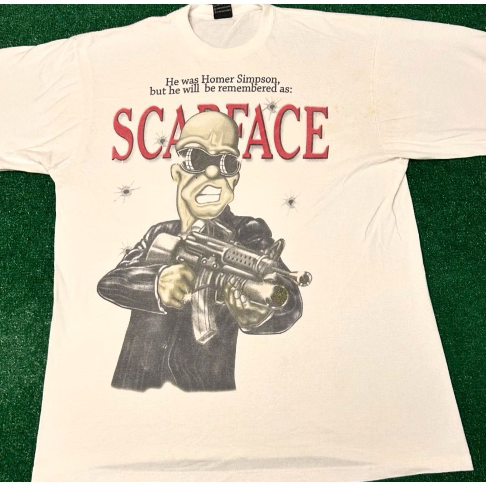 Vintage VINTAGE The Simpsons Homer Simpson Scarface Parody Shirt XXL Hip Hop 90s Y2K Mens Size US XXL / EU 58 / 5 - 3 Thumbnail