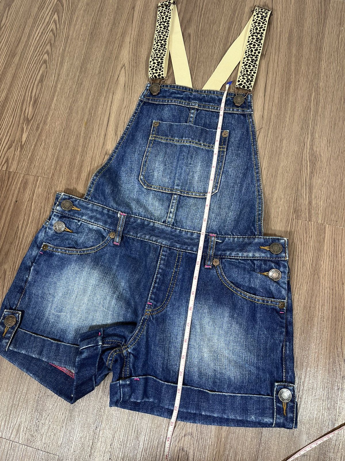 Girl Skateboards × X-Girl X-Girl Leopard Suspender Short Jumpsuit Size 33" - 16 Thumbnail