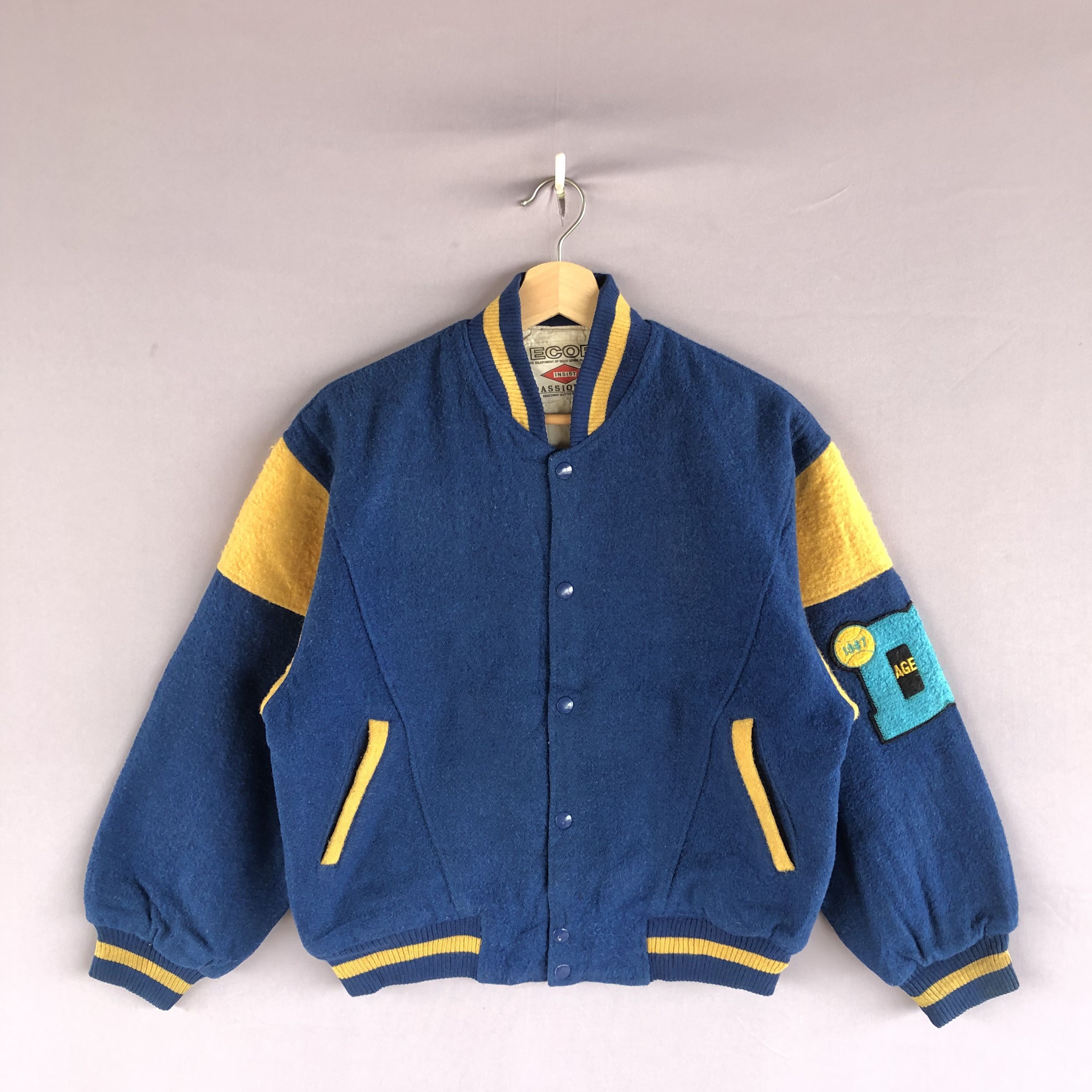 Japanese Brand Vintage Performance in America Varsity Wool Bomber Jacket Size US M / EU 48-50 / 2 - 2 Thumbnail