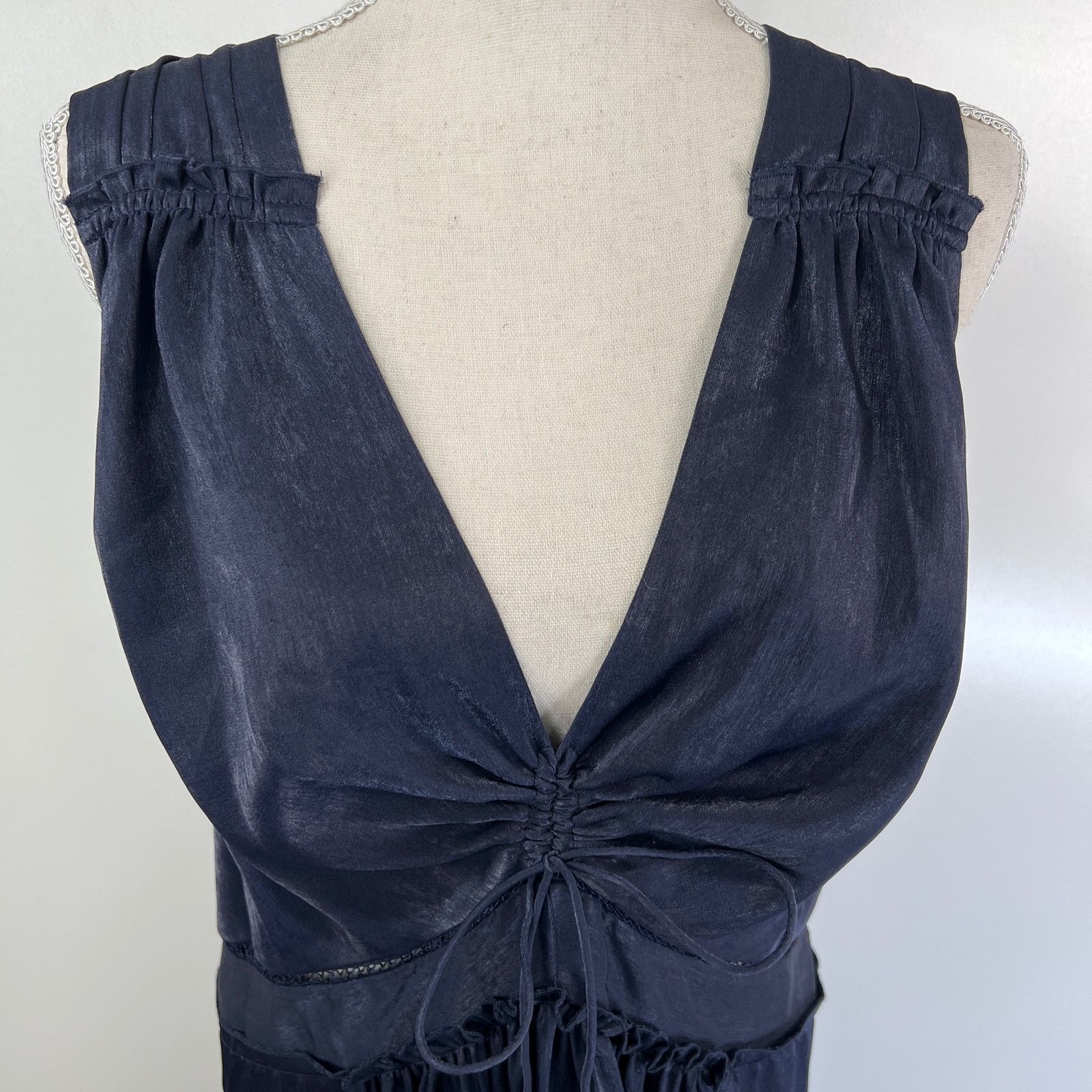 Jonathan Simkhai Jonathan Simkhai Tiered Sleeveless V Neck Maxi Dress Size XXL / US 16-18 / IT 52-54 - 5 Thumbnail